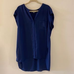 Navy Blue Cap Sleeve Tunic